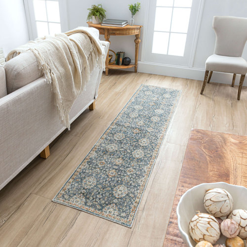 Bungalow Rose Performance Blue/Cream Rug & Reviews Wayfair